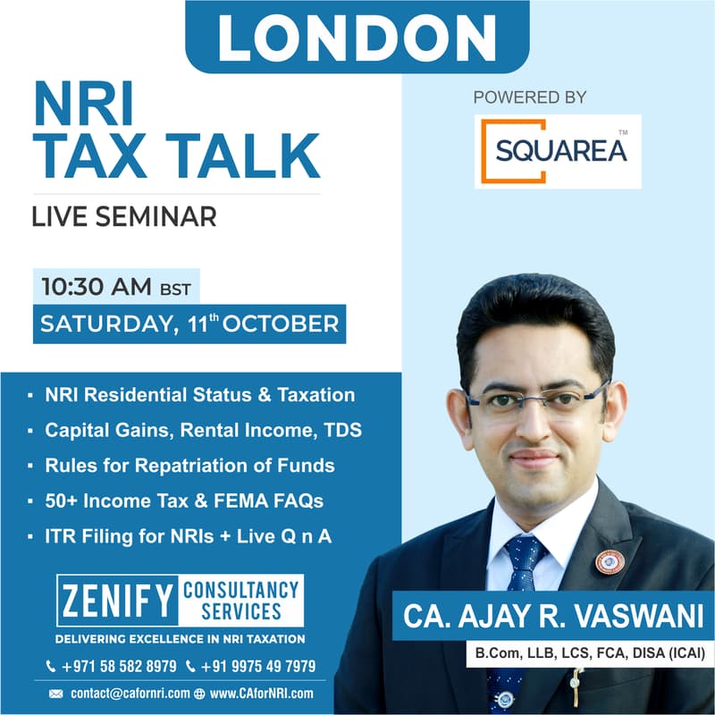 Cover Image for NRI Tax Talk: Decode India Taxes (Live Seminar in London | Free Session)
