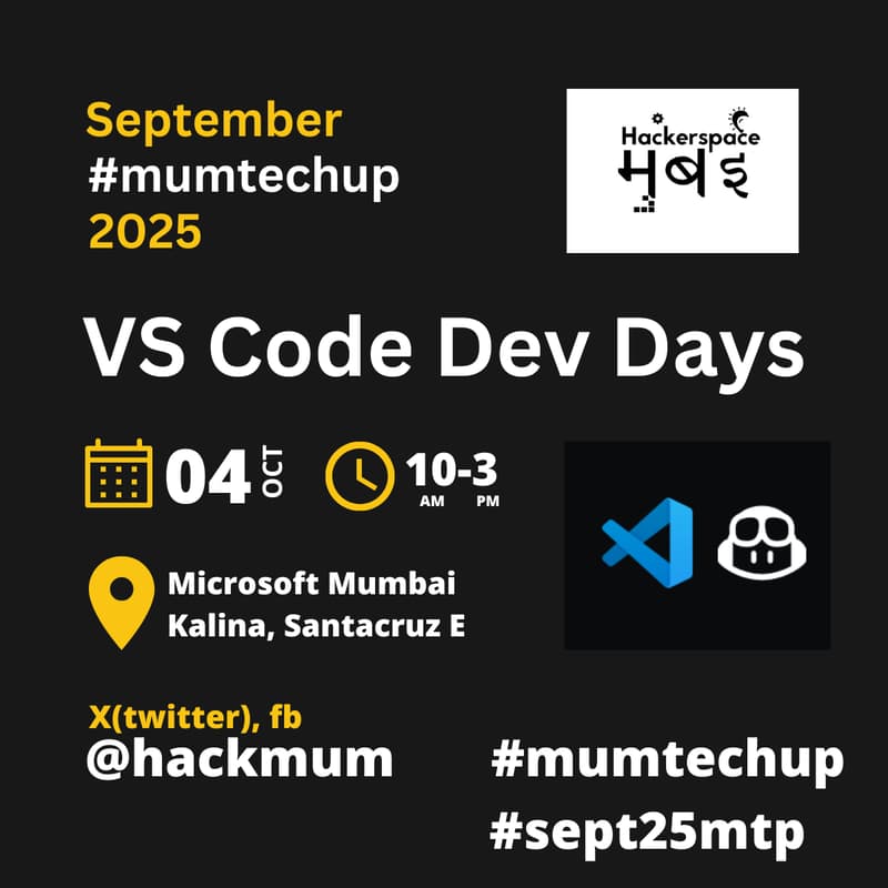 Cover Image for VS Code Dev Days - Mumbai
