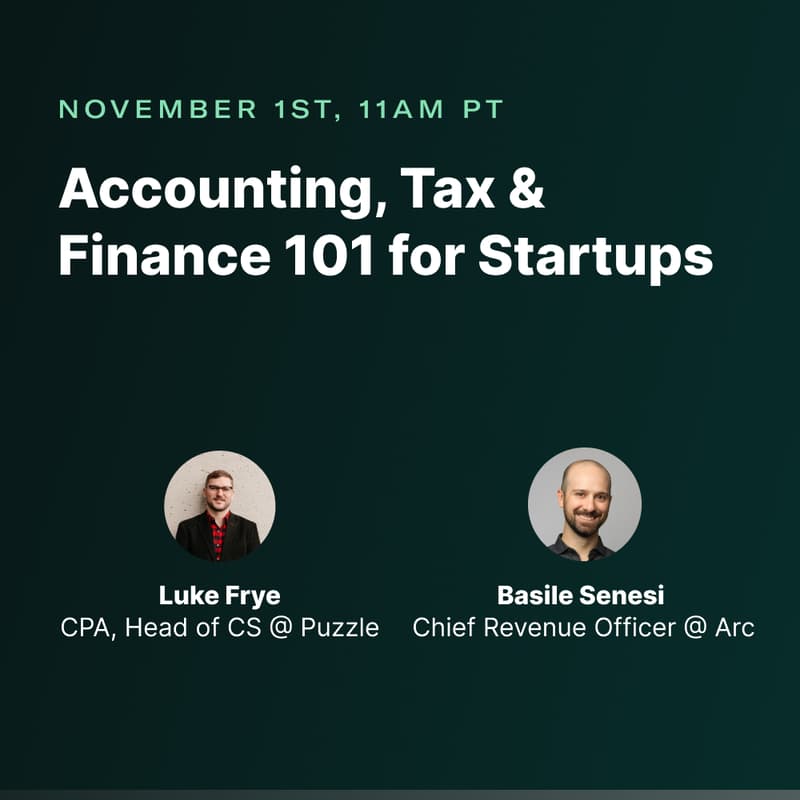 Cover Image for Accounting, Tax & Finance 101 for Startups