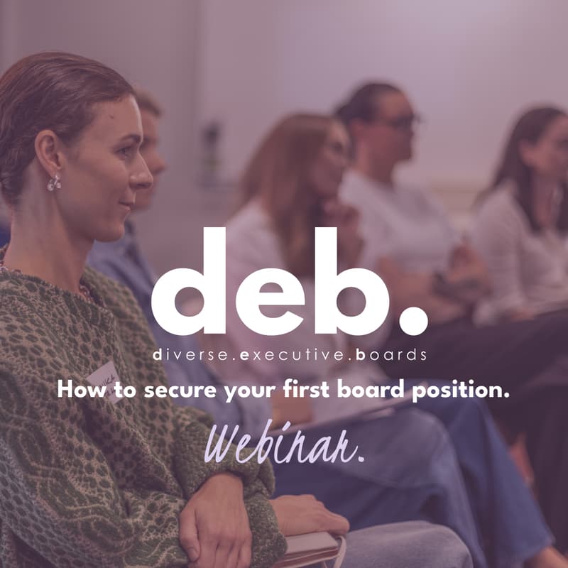 Cover Image for Webinar: How to secure your first board position.