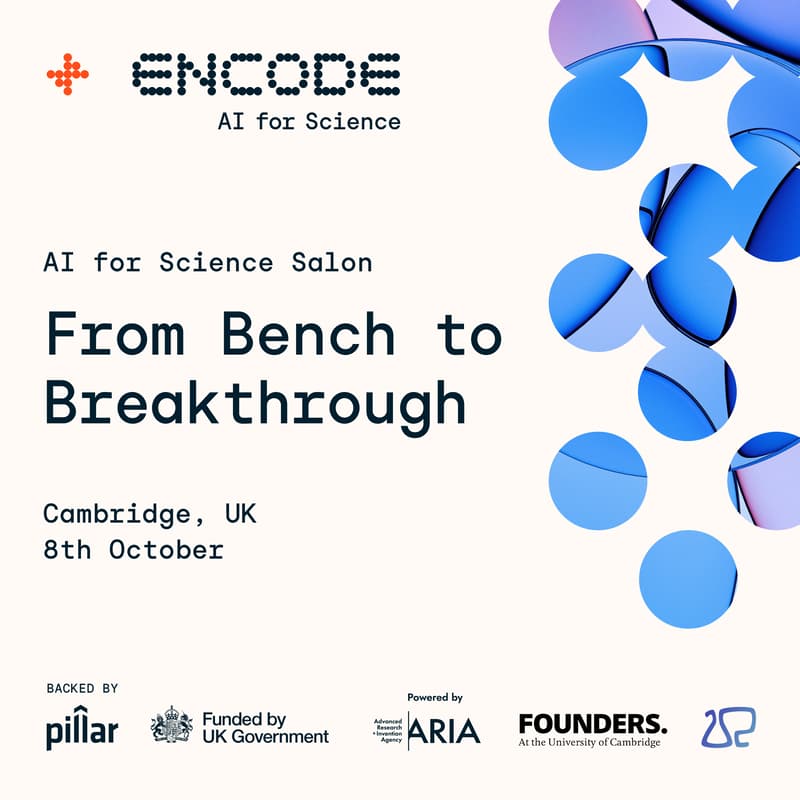 Cover Image for 'From Bench to Breakthrough', an AI for Science Salon