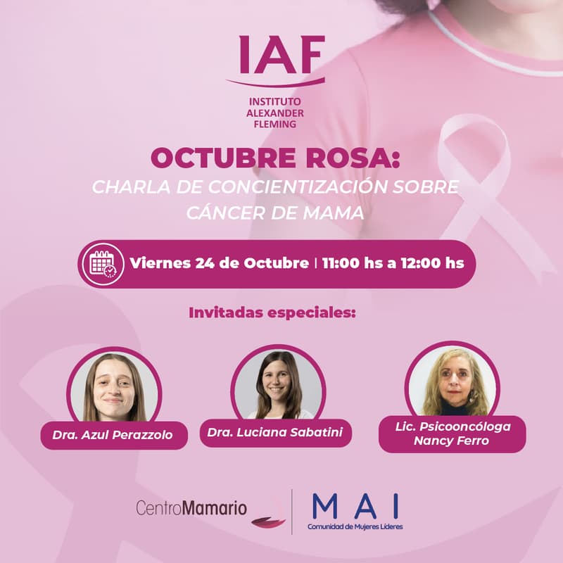 Cover Image for OCTUBRE ROSA: CHARLA DE CONCIENTIZACIÓN SOBRE CÁNCER DE MAMA