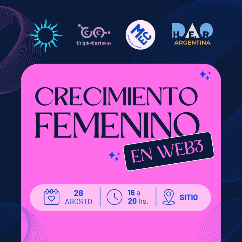 Cover Image for Crecimiento Femenino en Web3 ☀️