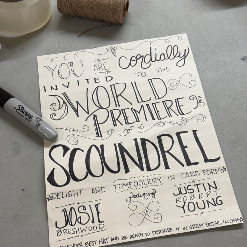 Cover Image for World Premiere of "Scoundrel," featuring Josie Brushwood and Justin Robert Young