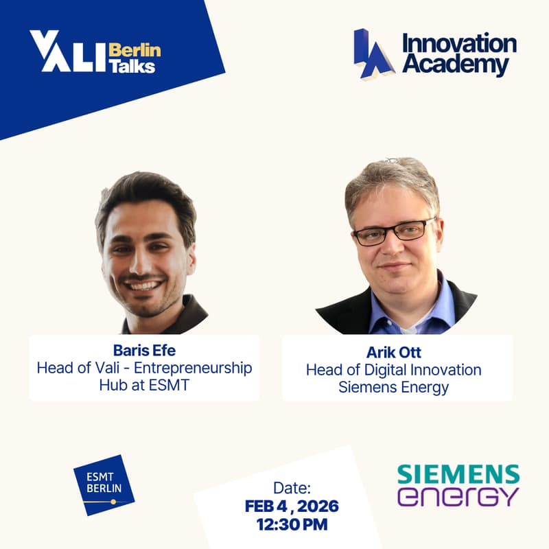 Cover Image for Innovation Academy Lunch Talk: Arik Ott - Head of Digital Innovation at Siemens Energy