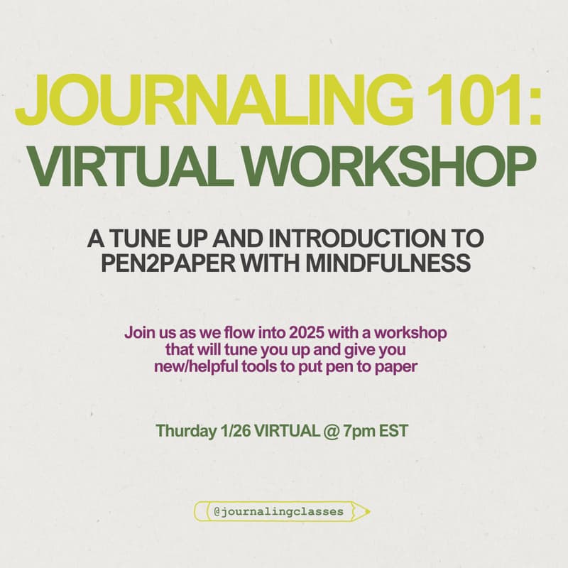 [VIRTUAL] Journaling 101: a tune up and intro to pen2paper · Zoom · Luma