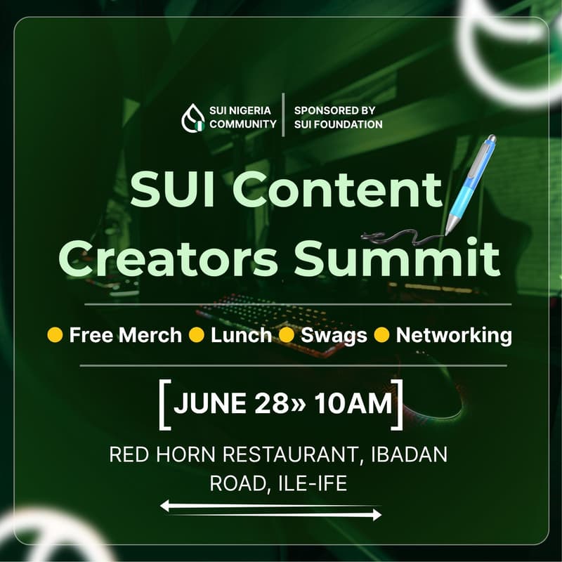 Cover Image for SUI CONTENT CREATORS SUMMIT ILE-IFE