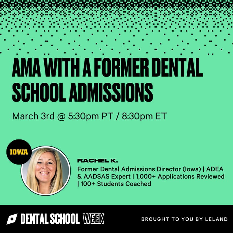 Cover Image for AMA with a Former Dental School Admissions Committee Member