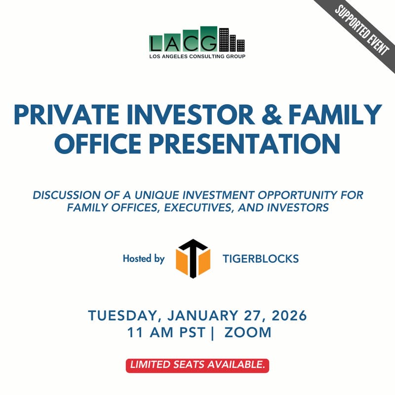 Cover Image for January 27: Private Investor & Family Office Presentation