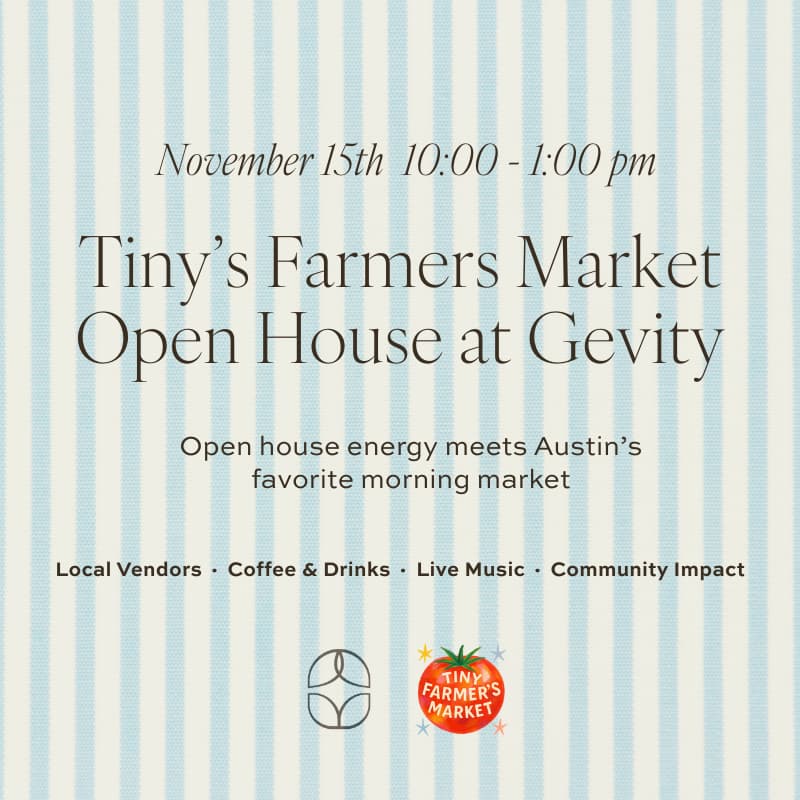 Cover Image for Tiny’s Farmers Market Open House at Gevity