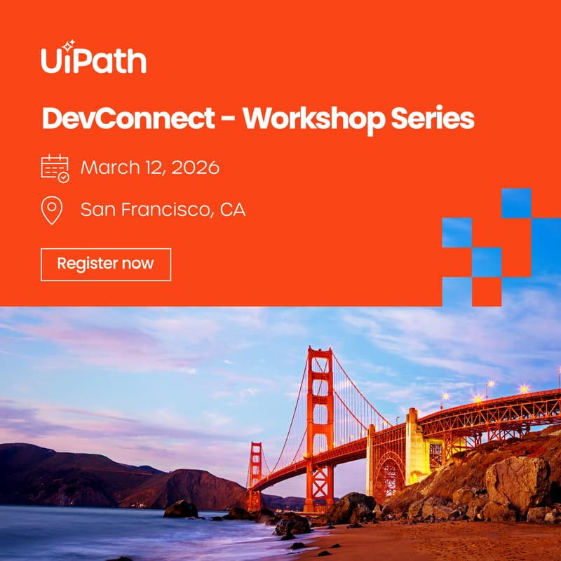 Cover Image for UiPath DevConnect 2026 - SF Workshop