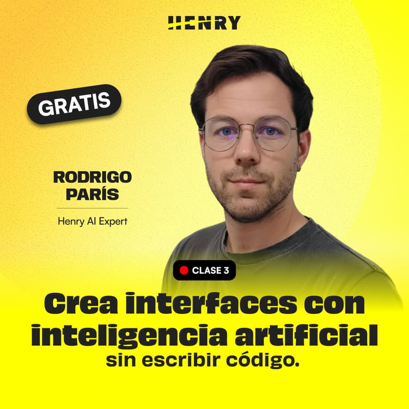 Cover Image for CLASE 3 | Crea interfaces con inteligencia artificial sin escribir código.