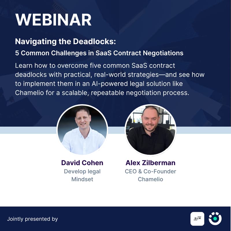 Cover Image for Webinar: Navigating the Deadlocks: 5 Common Challenges in SaaS Contract Negotiations