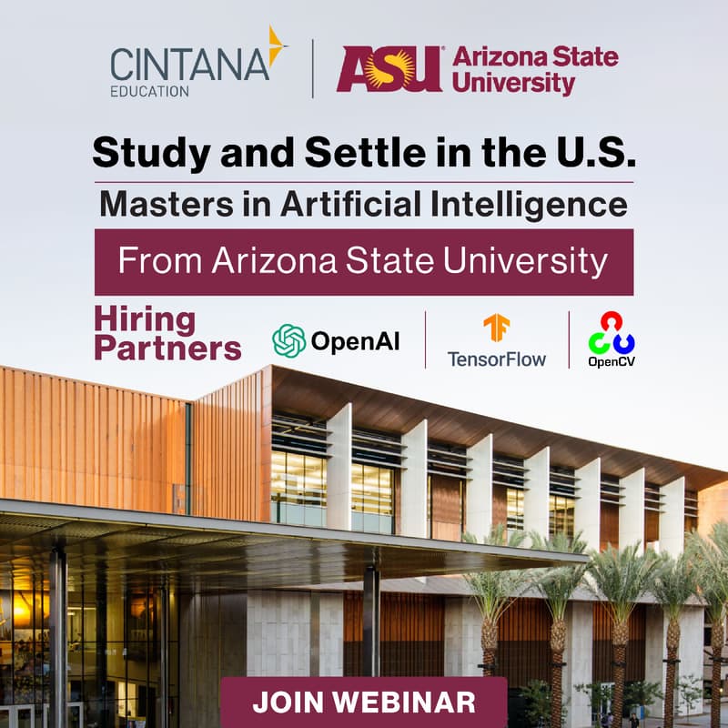 Cover Image for [QnA Webinar] Study and Settle in the USA with ASU's AI Masters / MS Degree Program 🇮🇳