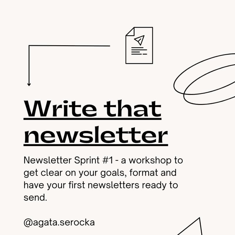 Write that newsletter 💪 - newsletter sprint #1 · Luma
