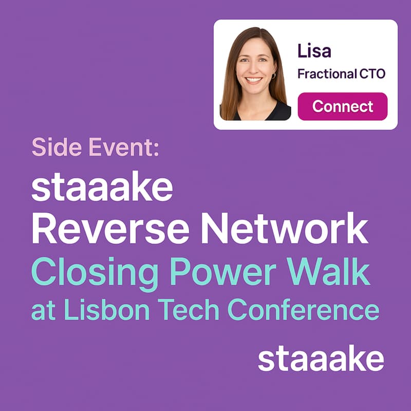 Cover Image for Side Event: staaake Reverse Network Closing Power Walk at Lisbon Tech/AI Conference