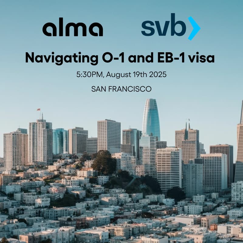 Cover Image for Alma x SVB: Navigating O-1 and EB-1 visa