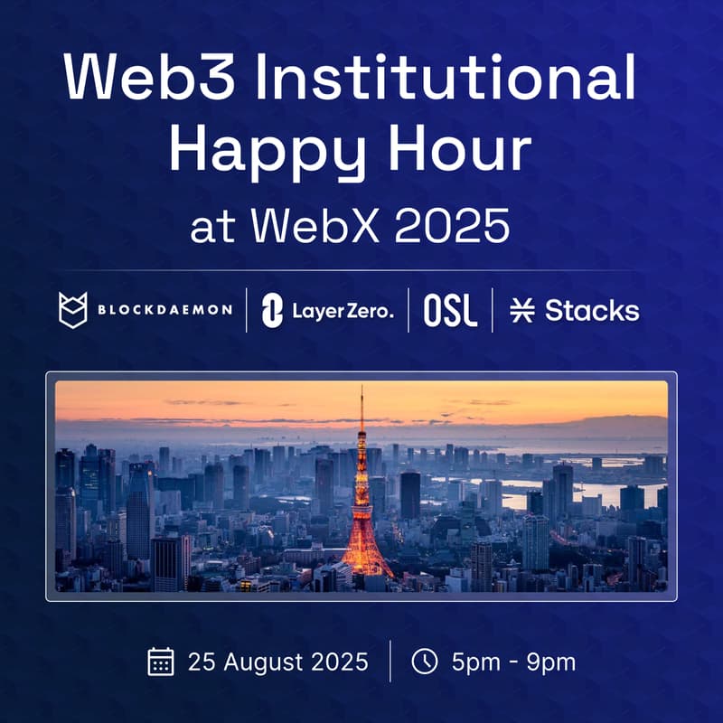 Cover Image for Web3 Institutional Happy Hour @WebX2025