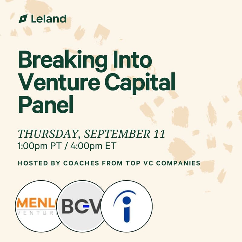 Cover Image for Breaking Into Venture Capital Panel