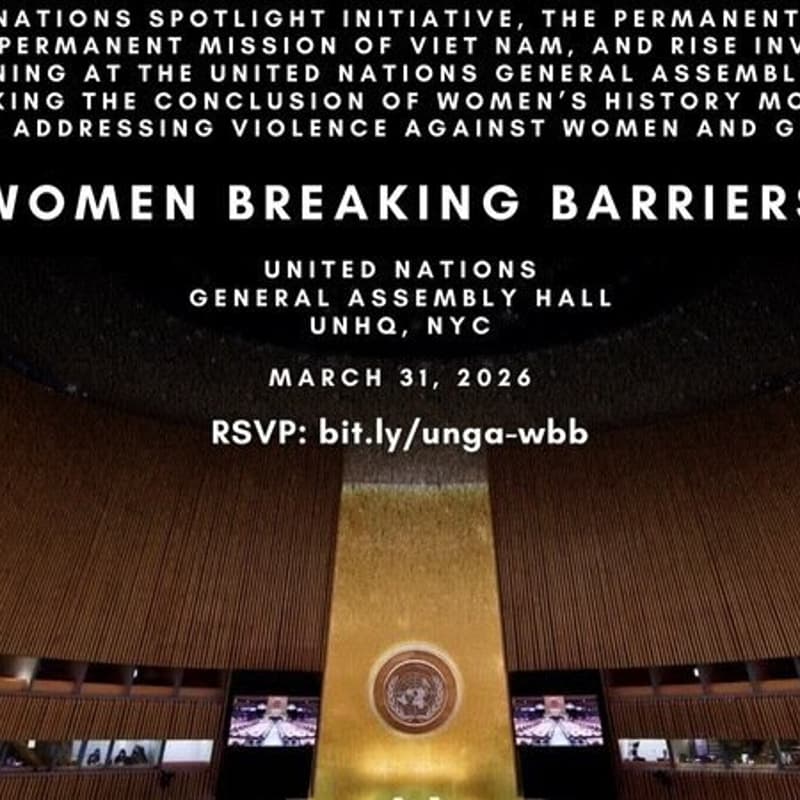 Cover Image for United Nations General Assembly - Women Breaking Barriers