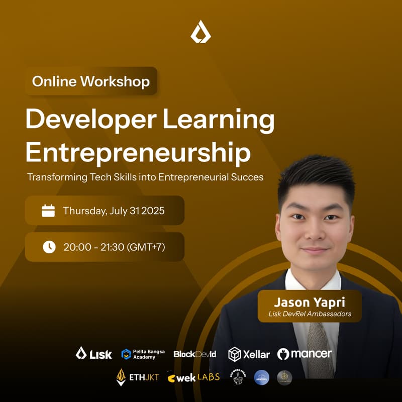 Cover Image for Developer Learning Entrepreneurship - Lisk Workshop