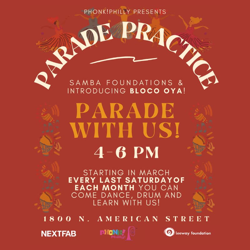 Cover Image for Parade Practice: Samba Foundation + Bloco Oya with Elaine Smith