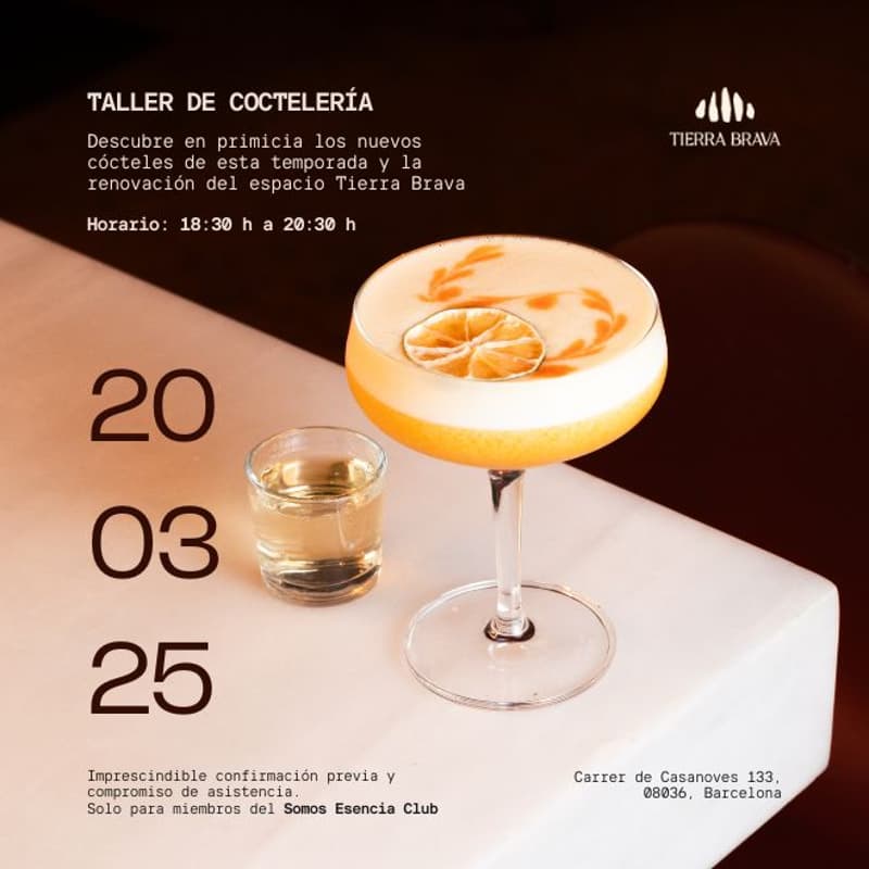 Cover Image for Taller de coctelería en Tierra Brava