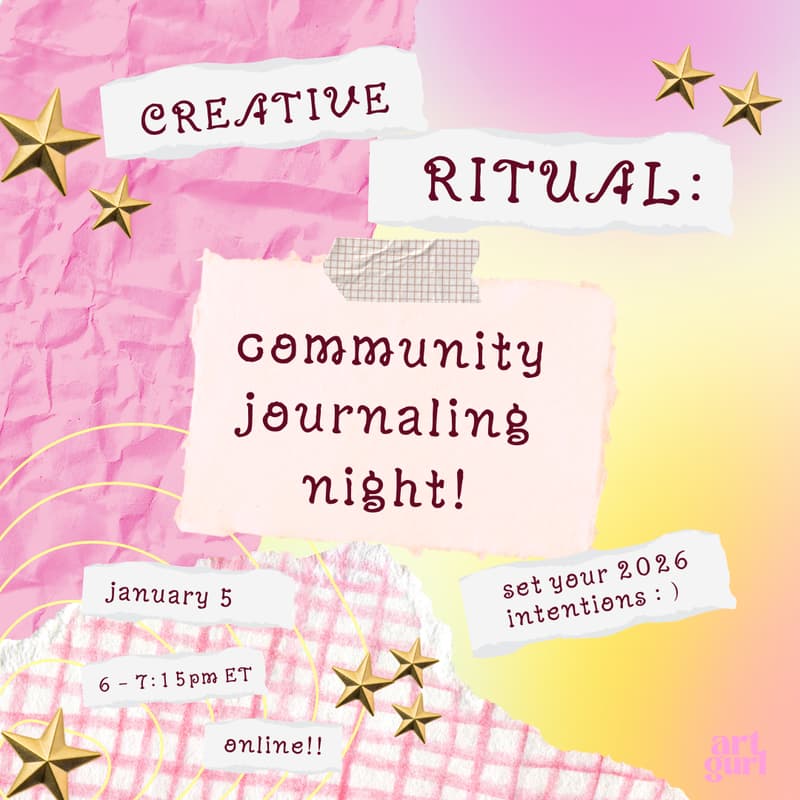 Cover Image for creative ritual: community journaling hour & vision boarding!