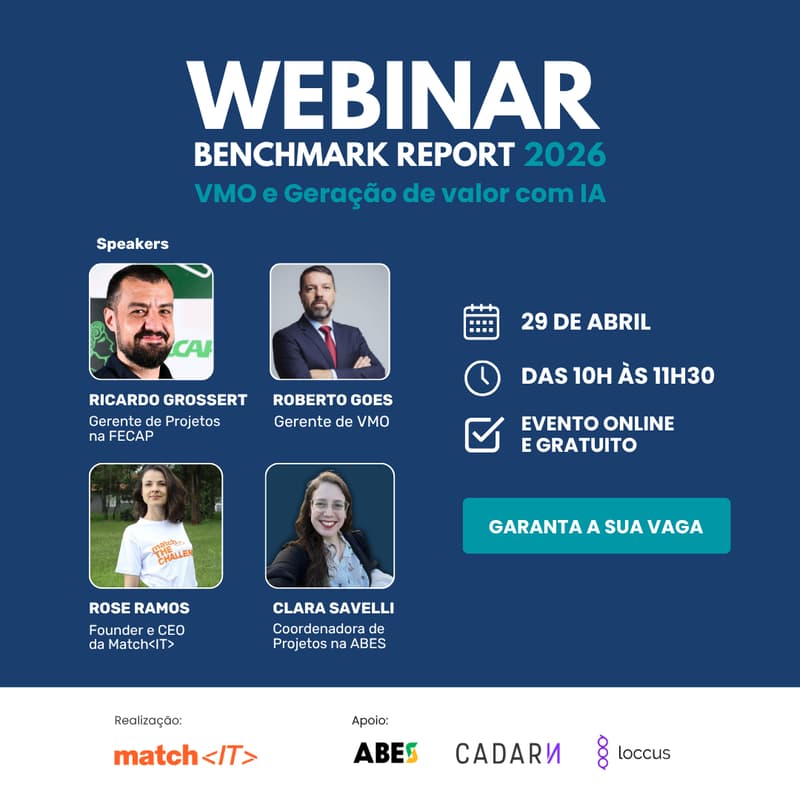 Cover Image for Webinar Benchmark Report 2026: VMO e Gestão de Portfólio