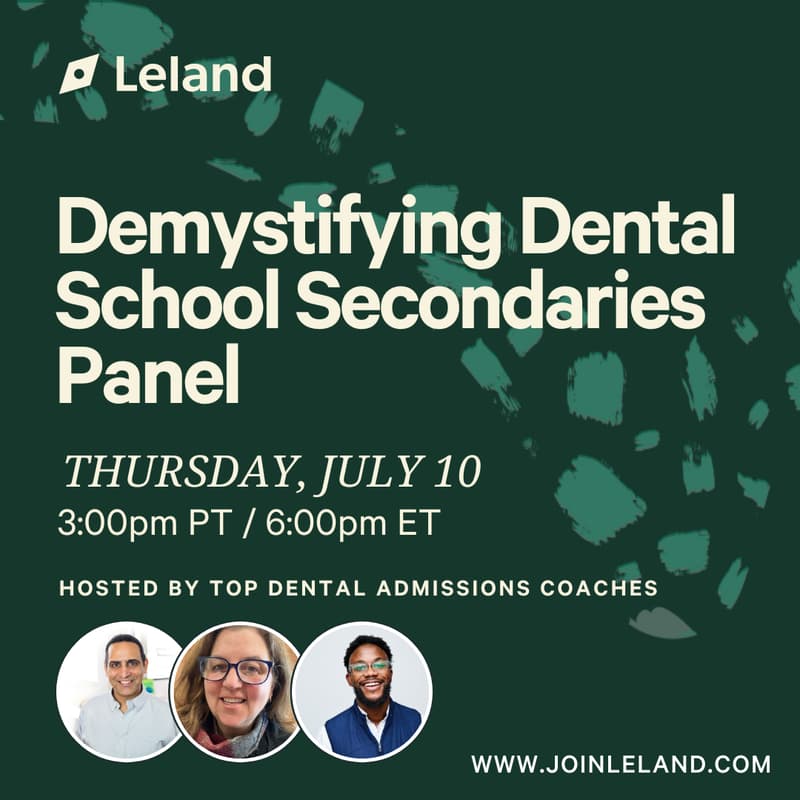 Cover Image for Demystifying Dental School Secondaries Panel