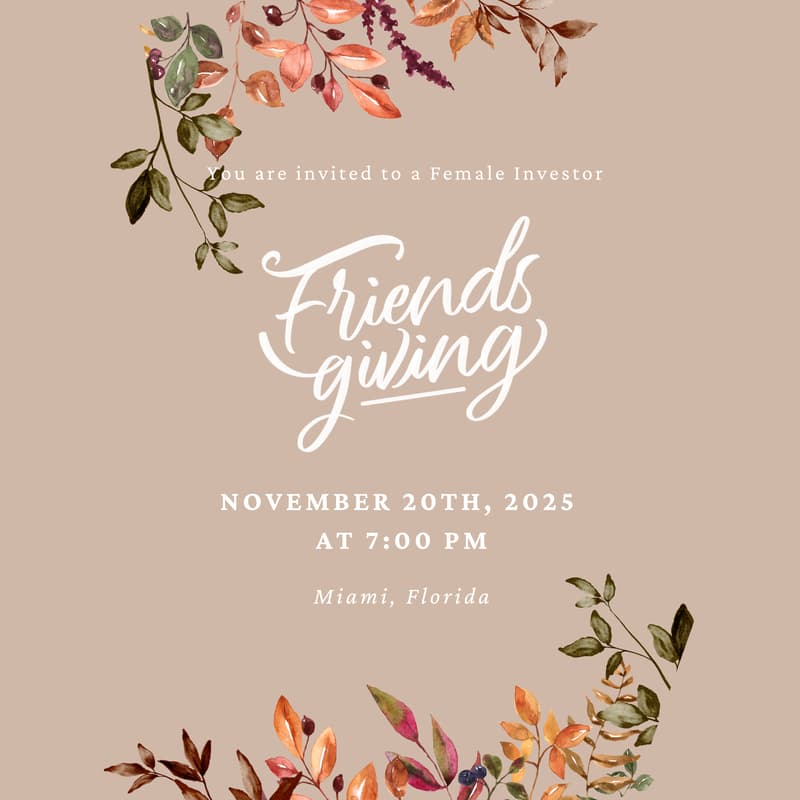 Cover Image for Female Investor Friendsgiving in Miami