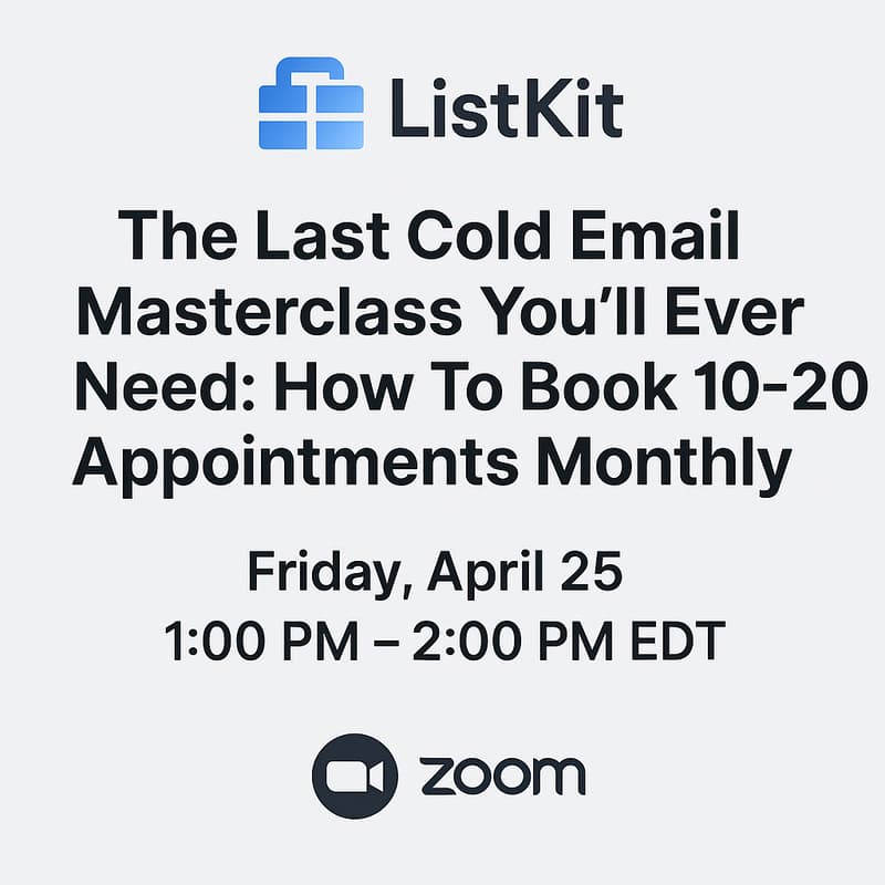 Cover Image for The Last Cold Email Masterclass You'll Ever Need: How To Book 10-20 Appointments Monthly.