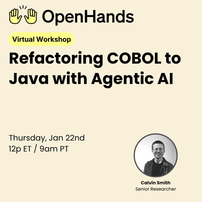 Refactoring COBOL to Java with Agentic AI and OpenHands · Zoom · Luma