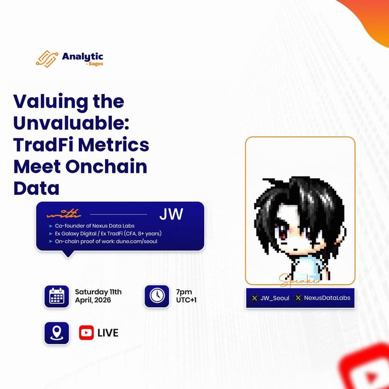Cover Image for Free Webinar; Valuing the Unvaluable: TradFi Metrics Meet Onchain Data