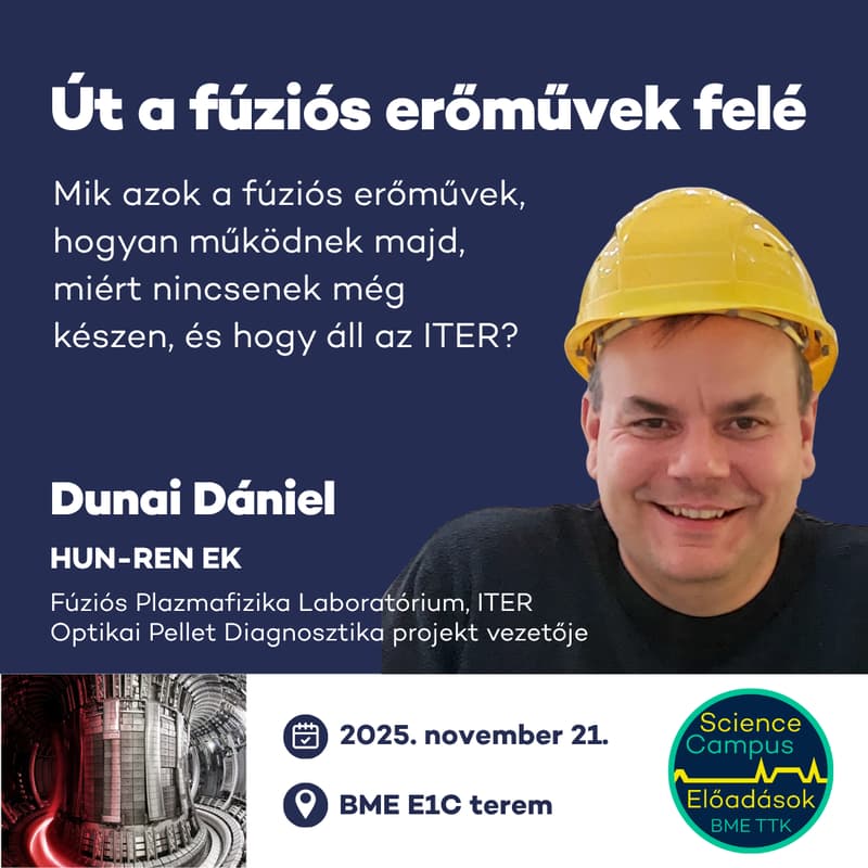 Cover Image for Út a fúziós erőművek felé - Dunai Dániel előadása