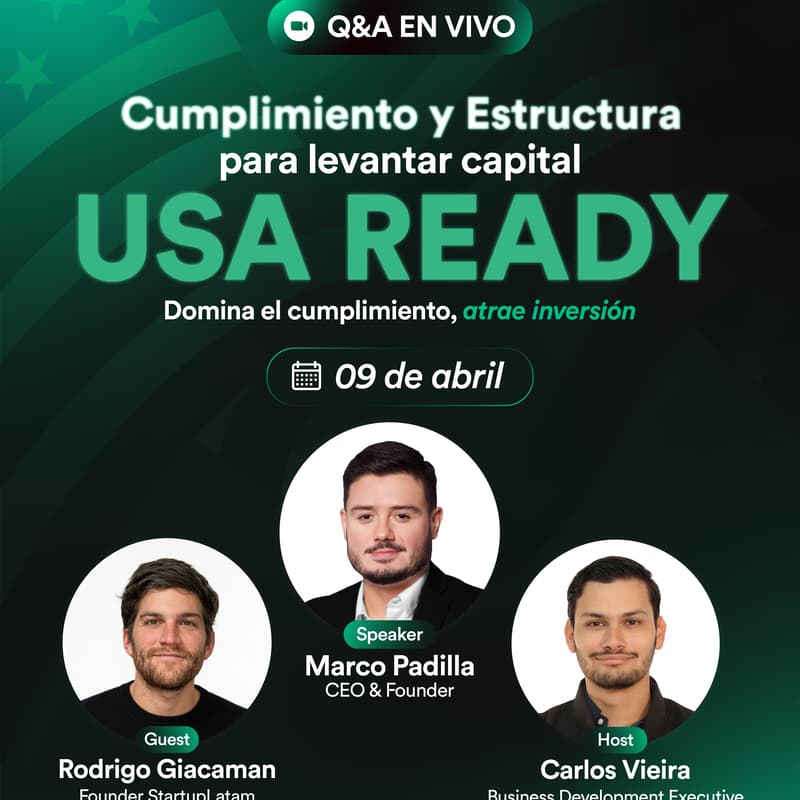 Cover Image for 🔴Webinar: Cumplimiento y estructura para levantar capital.