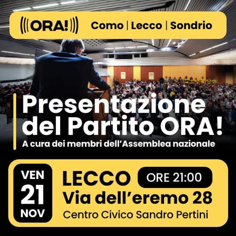 Cover Image for ORA! si presenta a CO-LC-SO