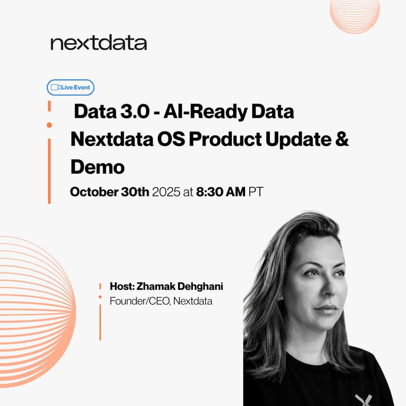 Cover Image for [Live Event]  Data 3.0 - AI-Ready Data: Nextdata OS Product Update & Demo
