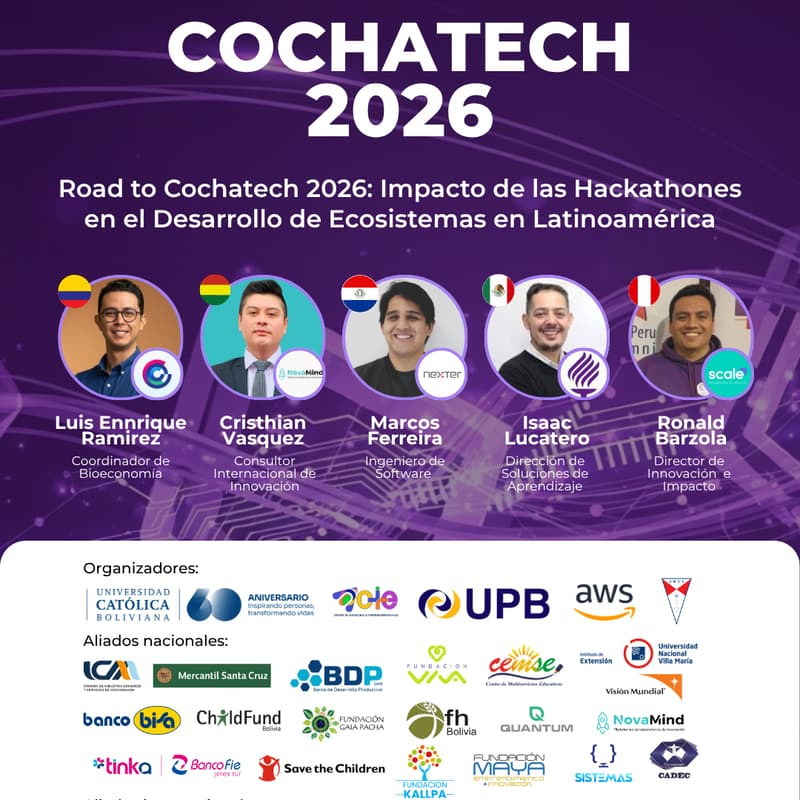 Cover Image for Road to Cochatech 2026: Impacto de las Hackathones en el Desarrollo de Ecosistemas en Latinoamérica
