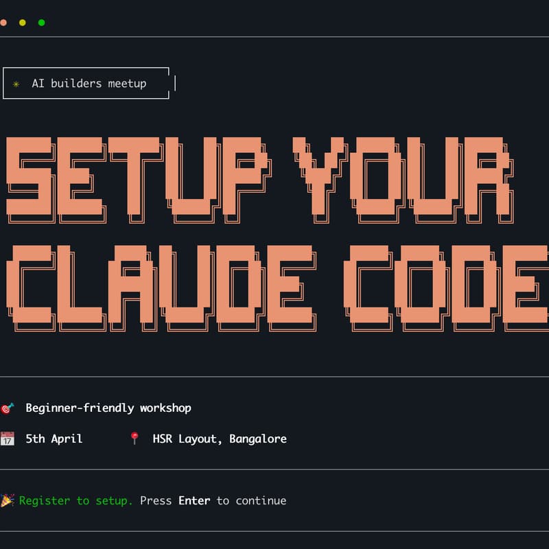 Cover Image for AI builders meetup: Setup your own Claude Code