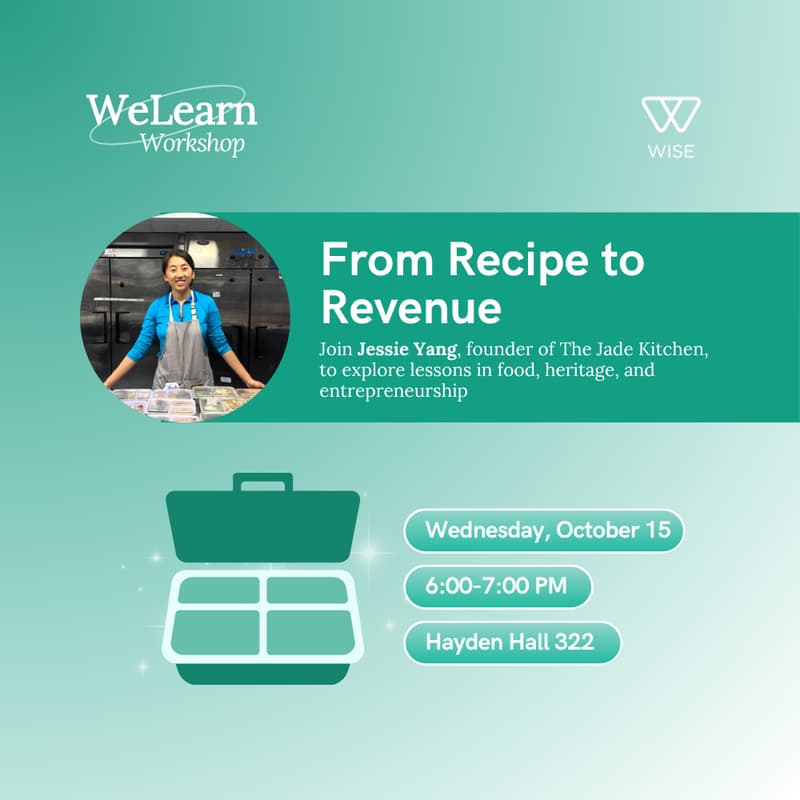 Welearn WeLearn Workshop: From Recipe to Revenue 🍚 · Luma