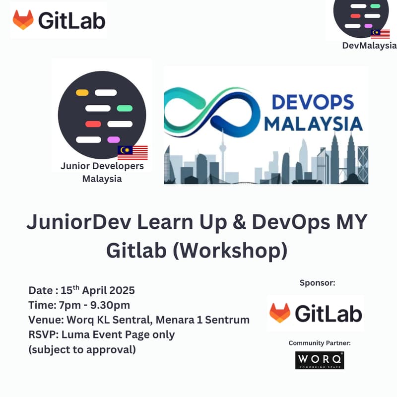 Cover Image for JuniorDev Learn Up & DevOps MY - Gitlab Workshop