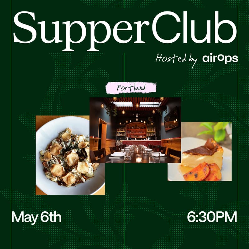 Cover Image for AirOps Portland Marketing Leaders Dinner