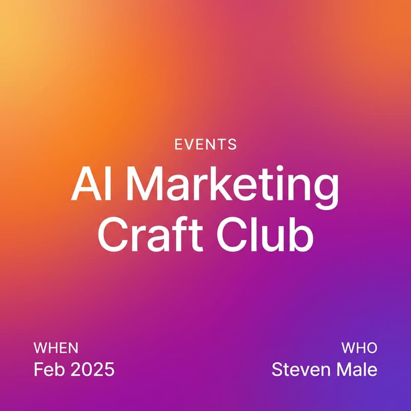 Cover Image for AI Marketing Craft Club ⚡️