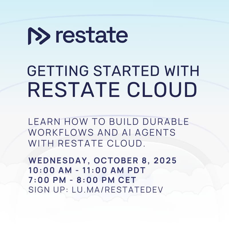 Cover Image for Getting started with Restate Cloud