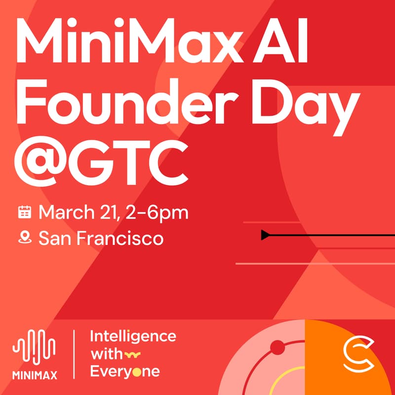 Cover Image for MiniMax AI Founder Day @ GTC