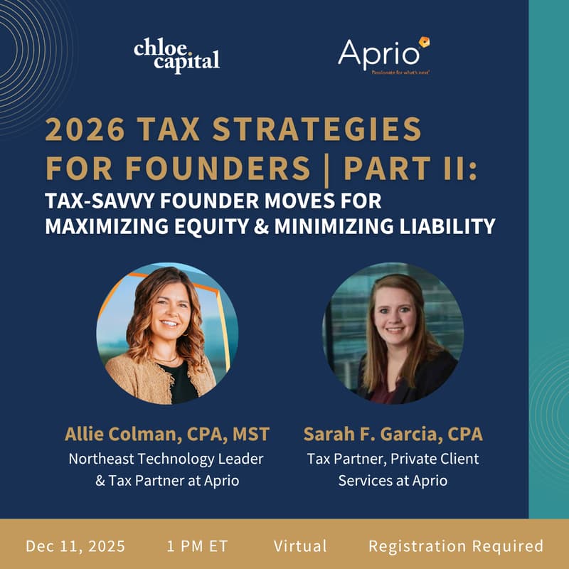 Cover Image for 2026 Tax Strategies for Founders | Part II