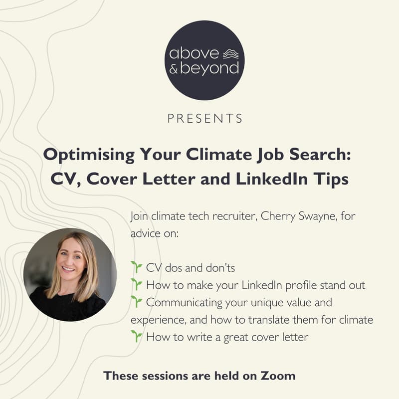 Cover Image for Optimising Your Climate Job Search - CV, Cover Letter and LinkedIn Tips