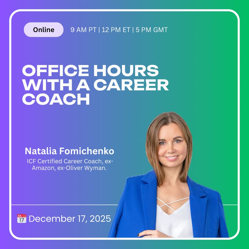 Cover Image for Office Hours with a Career Coach