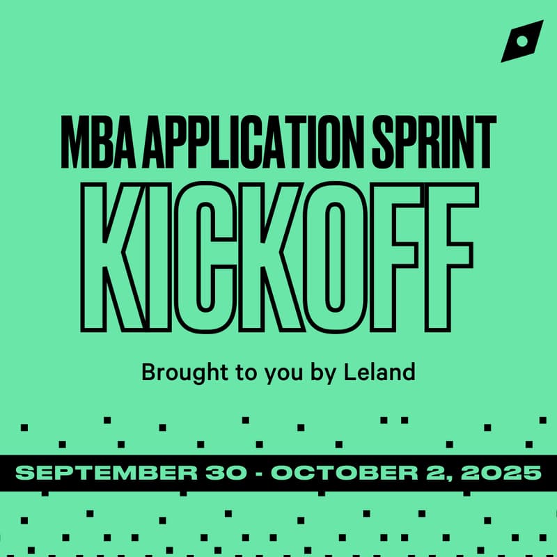 Cover Image for MBA Application Sprint (September 30-October 2) Kickoff